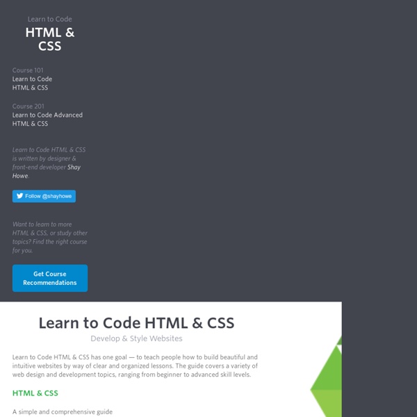 Learn to Code HTML & CSS - Beginner & Advanced