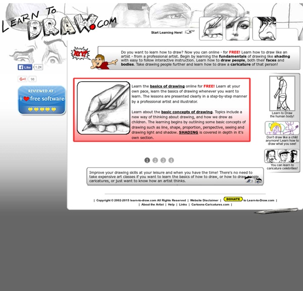 Learn to draw.com, learn how to draw online for FREE!