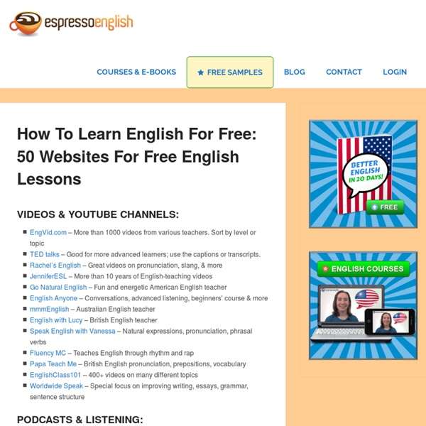 How to learn English for free: 50 websites for free English lessons – Espress...
