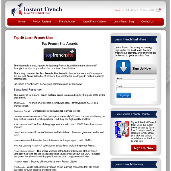 Top 49 Learn French Sites « Learn French Fast Blog