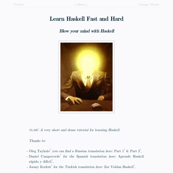 Learn Haskell Fast and Hard