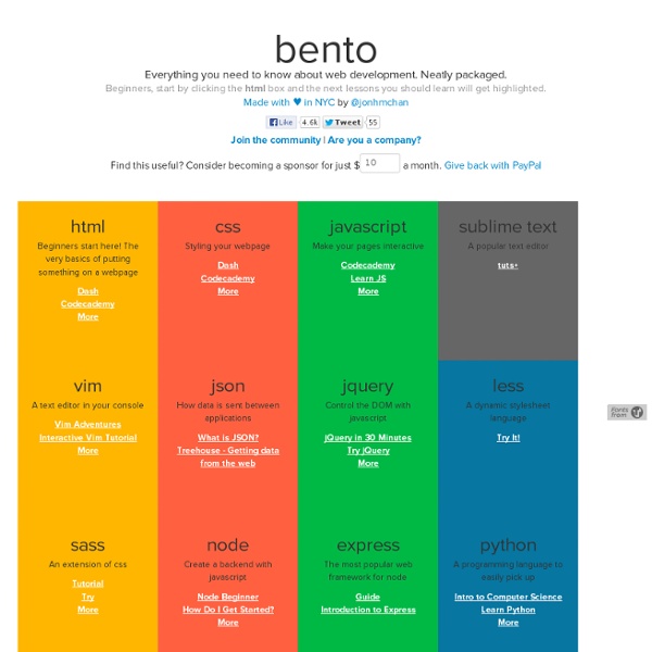Bento - Learn to code