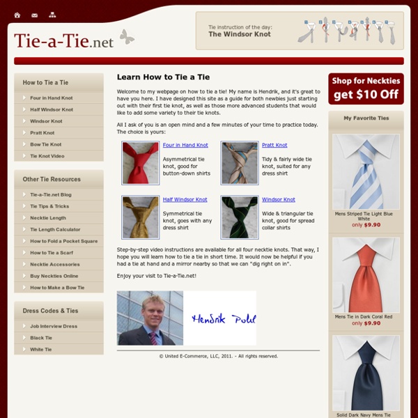 Learn How to Tie a Tie
