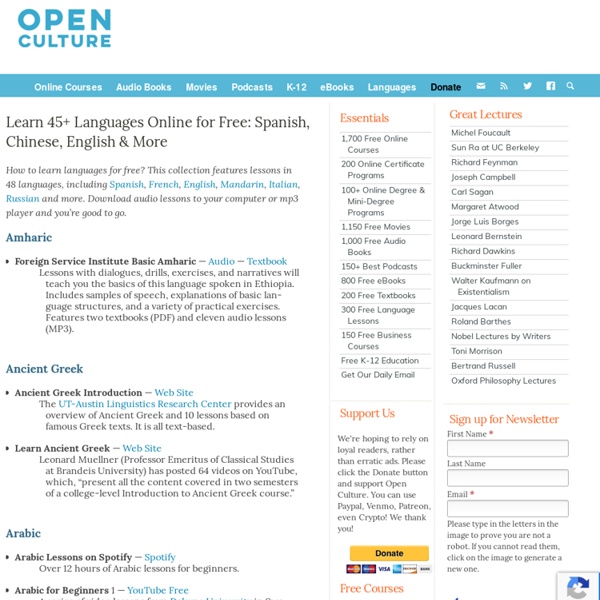 Learn 46 Languages Online for Free Open Culture