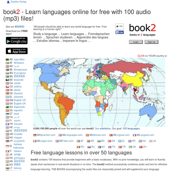 Learn 50 Languages Online for Free - book2 Audio Trainer