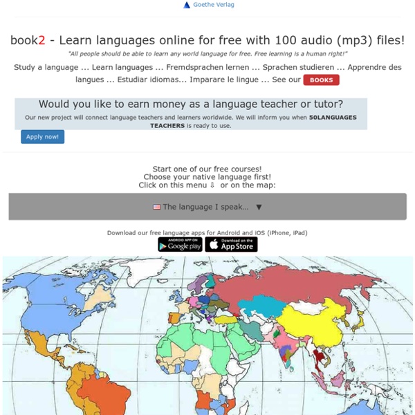 Learn 50 languages online for free book2 audio trainer