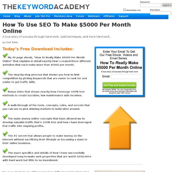Learn How To Make Money Online At The Keyword Academy