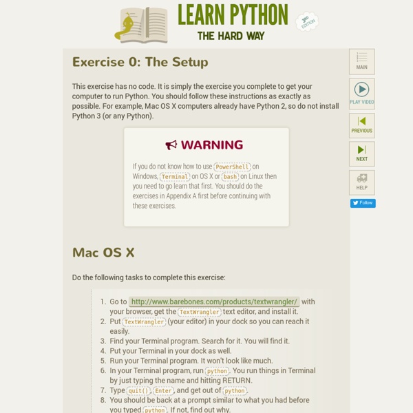 Learn Python The Hard Way