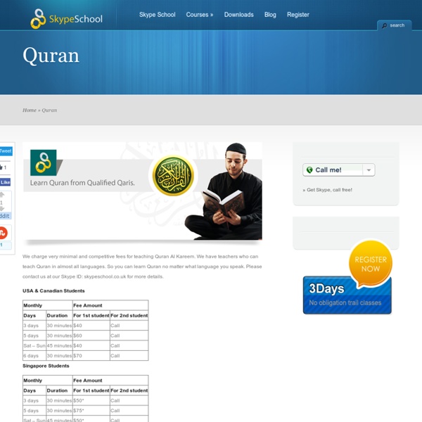 Learn Quran via Skype