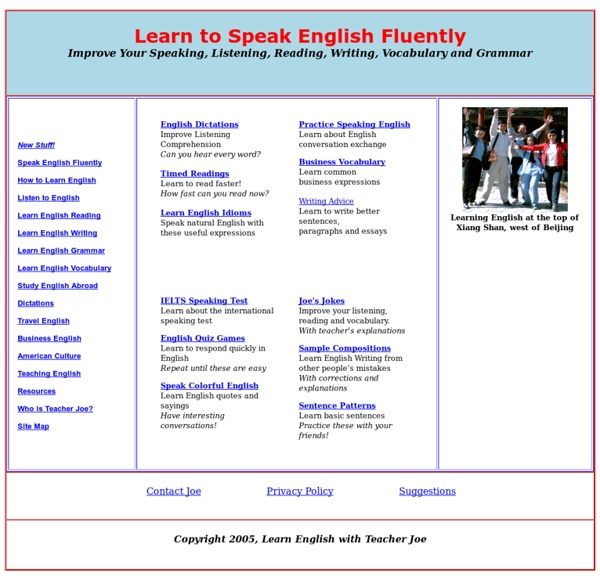 Learn to Speak English Fluently