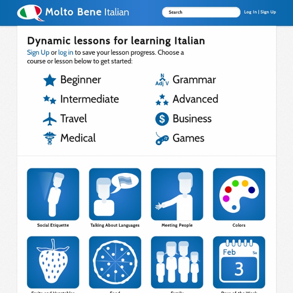 Learn how to speak Italian - Molto Bene