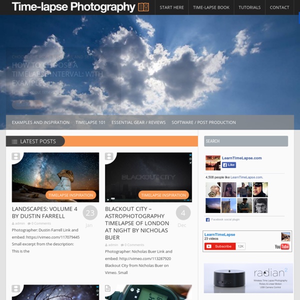 Learn Timelapse Photograhy Learn Timelapse