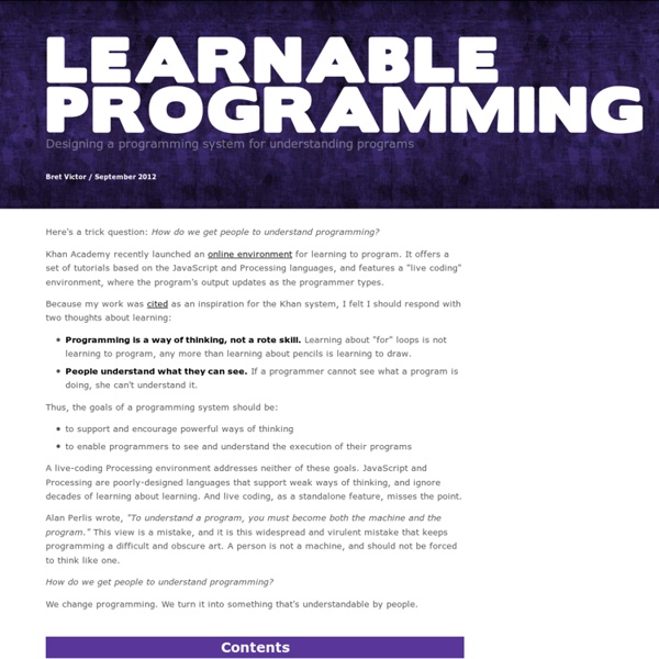 Learnable Programming