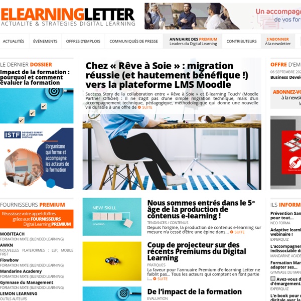 E-learning letter - actualité & stratégies e-learning