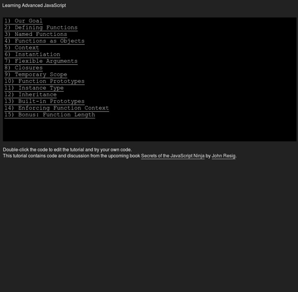 Learning Advanced JavaScript