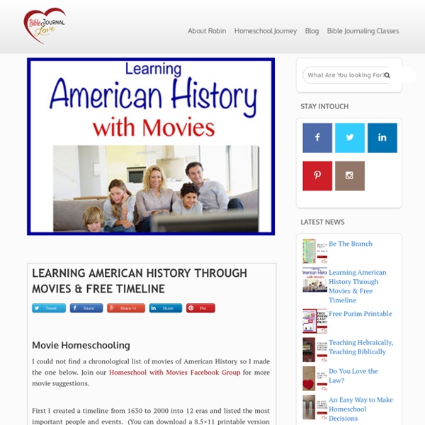 Learning American History Through Movies & Free Timeline