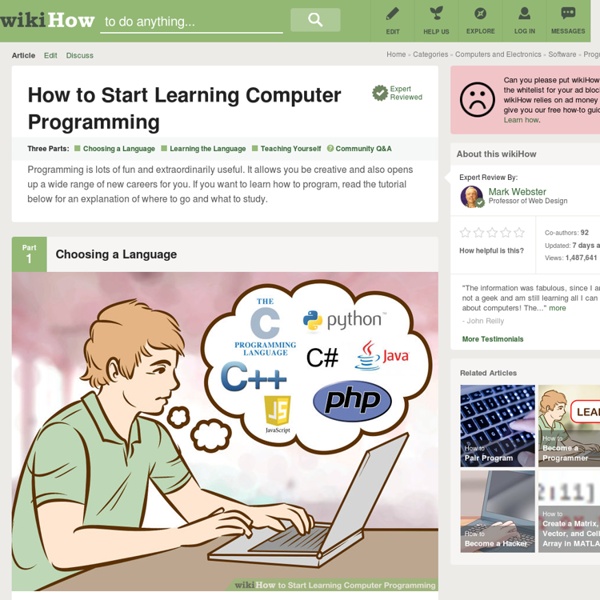 How to Start Learning Computer Programming: 17 Steps