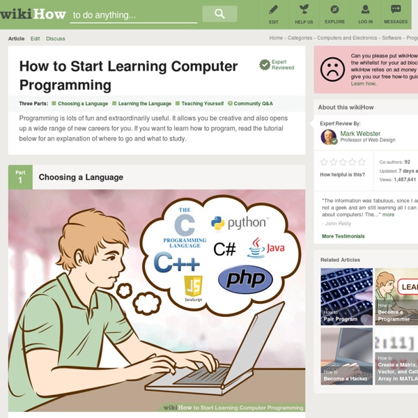 How to Start Learning Computer Programming: 7 Steps