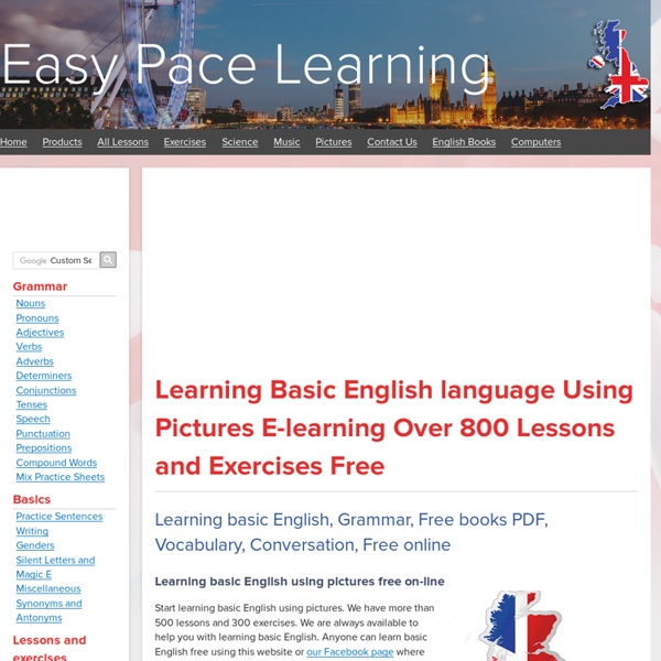 Learning basic English Learn English lessons books exercise free