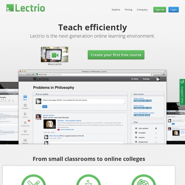 Lectrio - A Simple Course Management System
