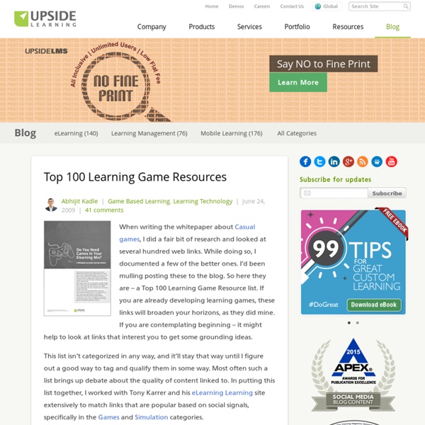 Top 100 Learning Game Resources