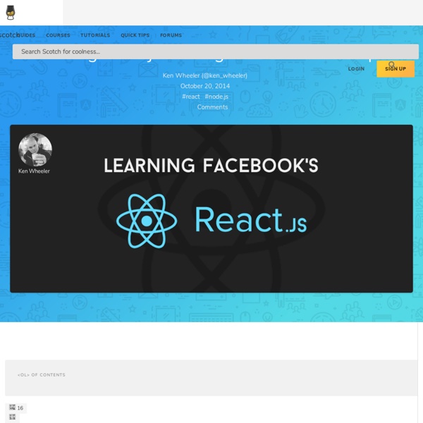 Learning React.js: Getting Started and Concepts ― Scotch