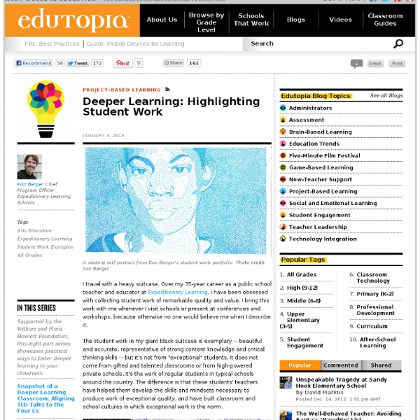 Deeper Learning: Highlighting Student Work