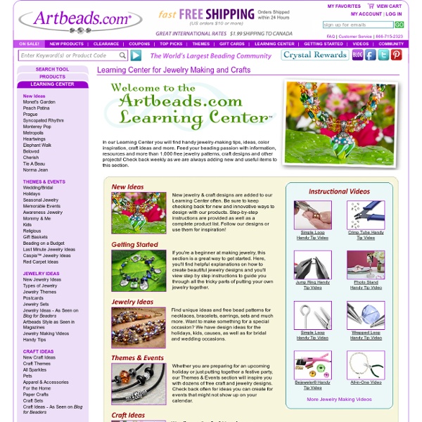 Learning Center for Jewelry Making and Crafts : Artbeads.com