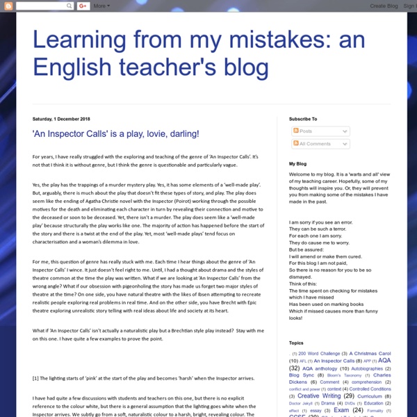 Learning from my mistakes: an English teacher's blog