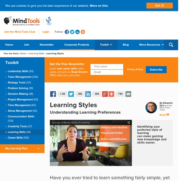 Learning Styles - Learning skills from MindTools