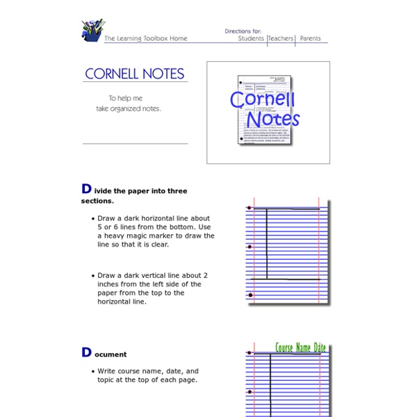 The Learning Toolbox - Cornell Notes