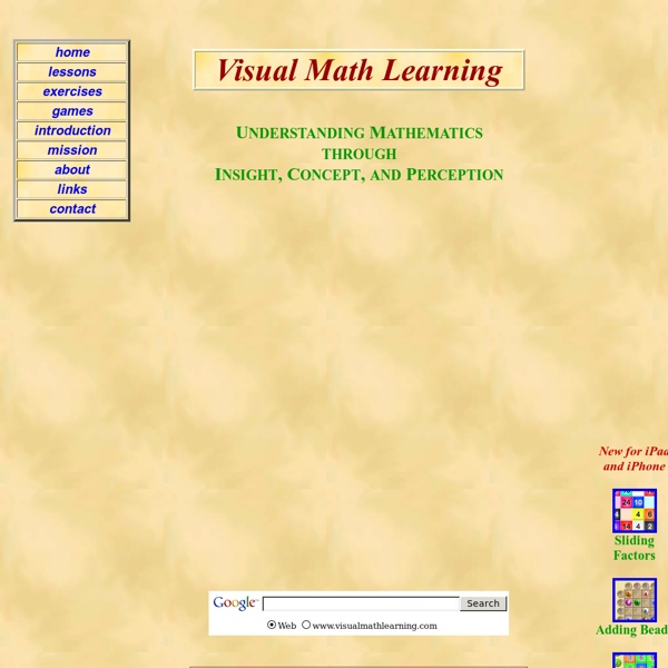 Visual Math Learning: A Free Online Tutorial for Teaching Math