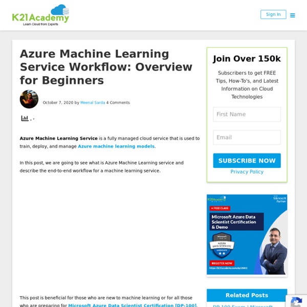 Azure Machine Learning Service Workflow For Beginners