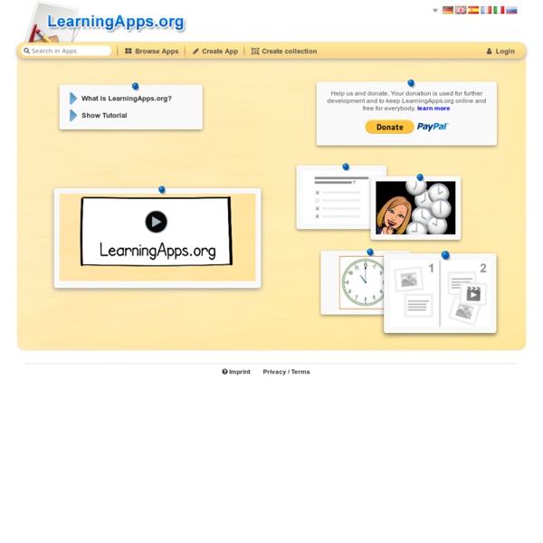 LearningApps - interactive and multimedia learning blocks | Pearltrees