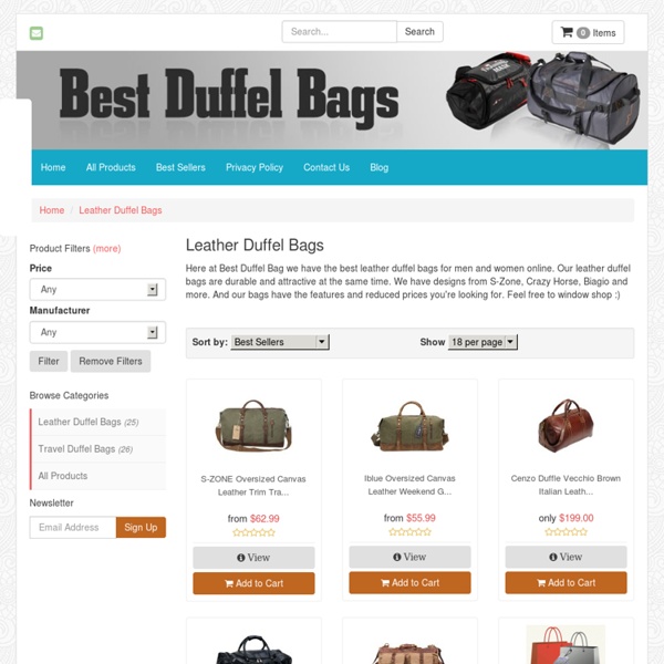 Online's Best Leather Duffel Bags For Men