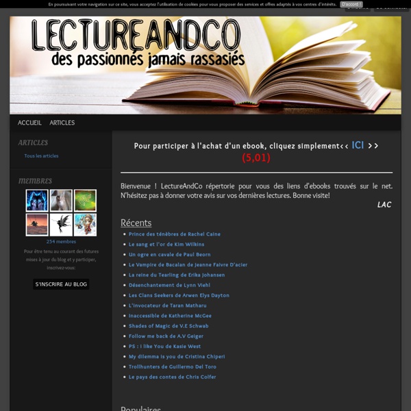 LectureAndCo Partage de Livres, Ebook au format Epub (Bit Lit, Fantasy, Romance, Jeunesse)