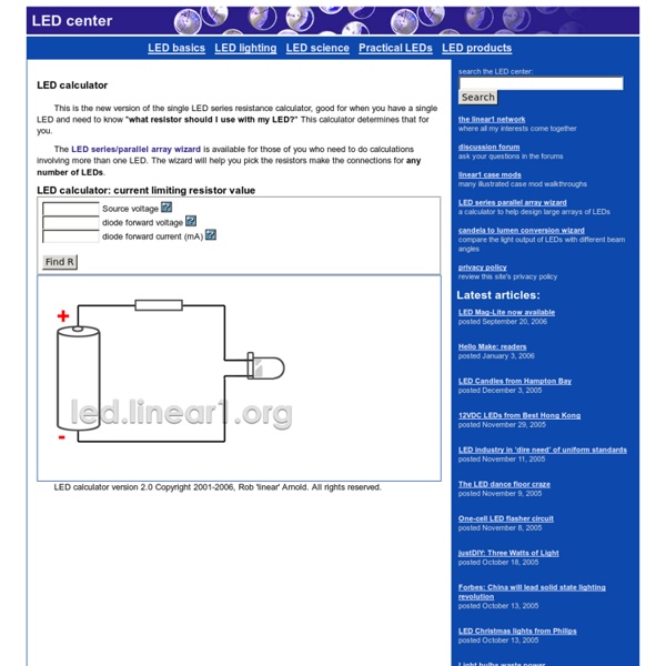 LED calculator for single LEDs