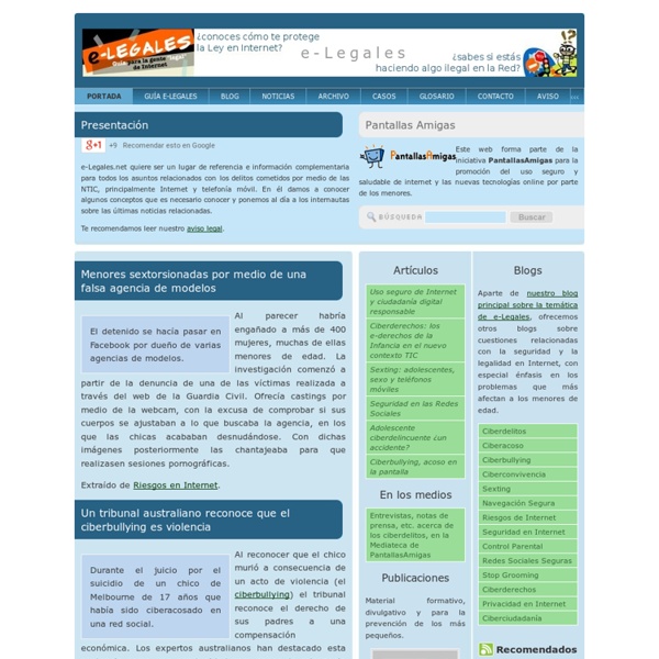 Delitos y cuestiones legales en Internet y otras NTIC