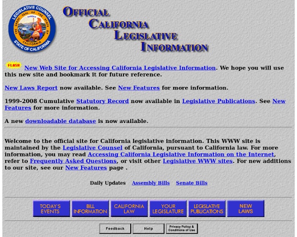 Official California Legislative Information