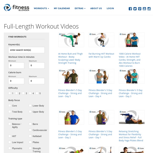 Full Length Workout Videos, Fitness Blender Pearltrees