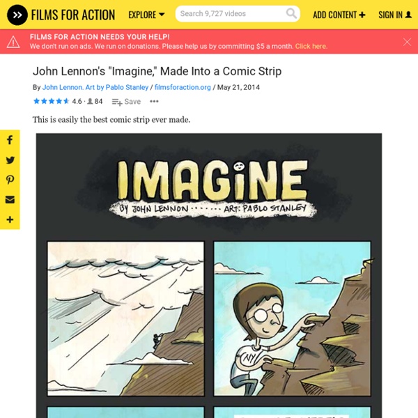 John Lennon's "Imagine," Made Into A Comic Strip