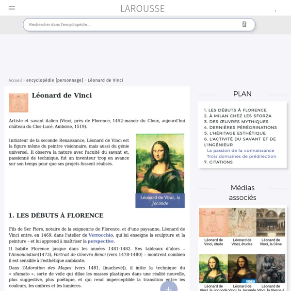 Encyclopédie Larousse en ligne - Léonard de Vinci