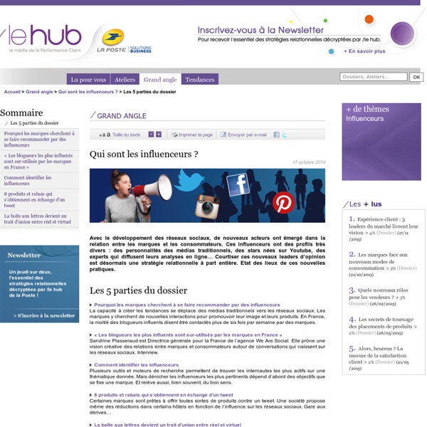 - Tendances du marketing relationnel, consommation : Le'Hub