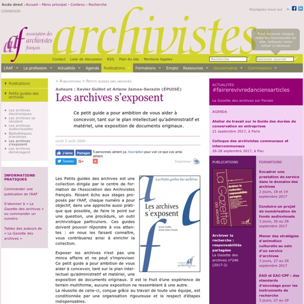 Les archives s'exposent