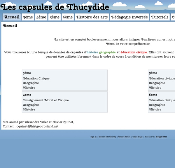 Les capsules de Thucydide