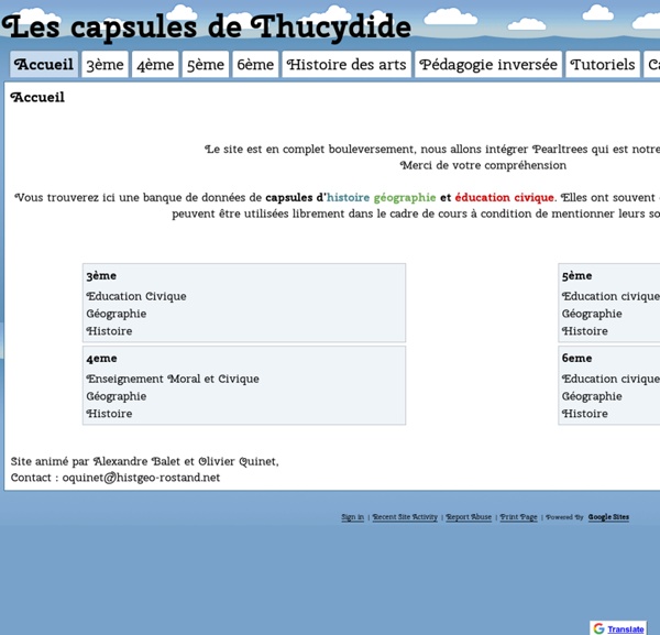 Les capsules de Thucydide