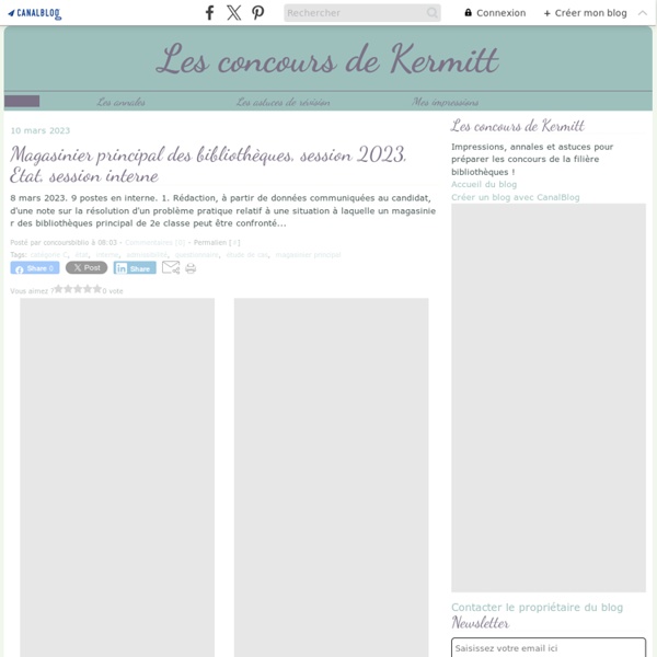 Les concours de Kermitt