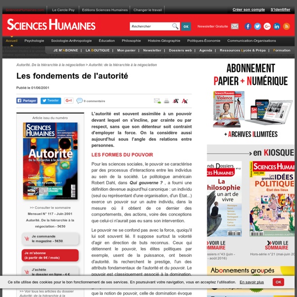 Les fondements de l'autorité
