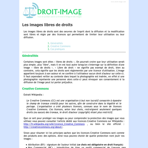 Les images libres de droits - Source : Droit-Image