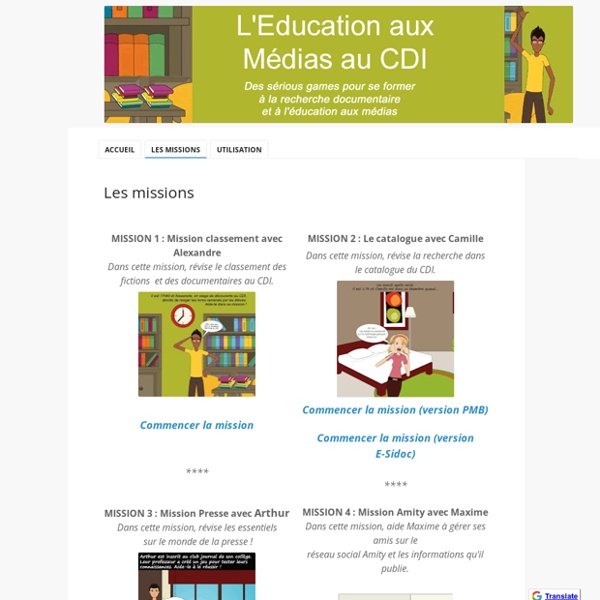 Les missions - L'Education aux Médias au CDI